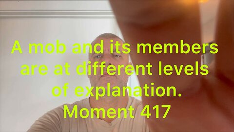 A mob and its members are at different levels of explanation. Moment 417