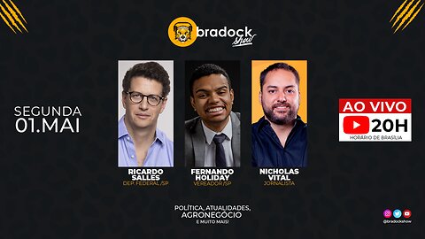 Bradock Show: 01/05/23 - Ricardo Salles comenta Presença de Bolsonaro na Agrishow