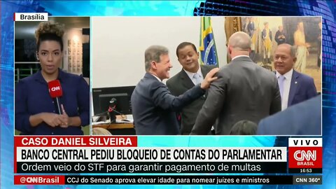 O BC informou que já bloqueou das contas do Daniel Silveira