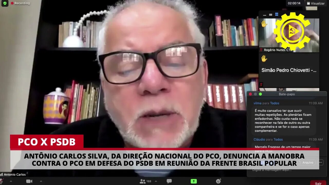 Intervenção do PCO na reunião da Frente Brasil Popular (06/07/21)