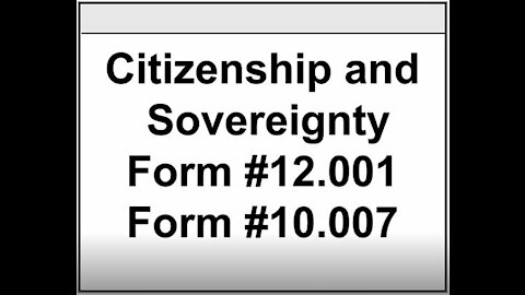 Are you a U.S. citizen or a State National? Citizenship And Sovereignty Course