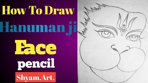 How To Draw Amazing hanuman ji, Amazing monkey man Face Draw with pencil