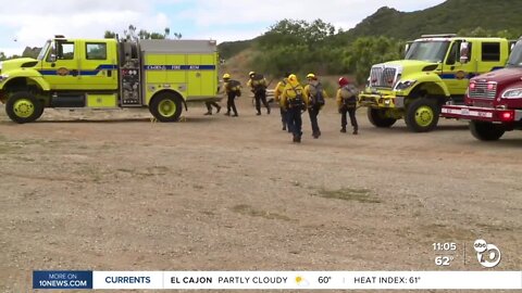 Firefighters around San Diego County, Mexico train for 3 days in Lakeside