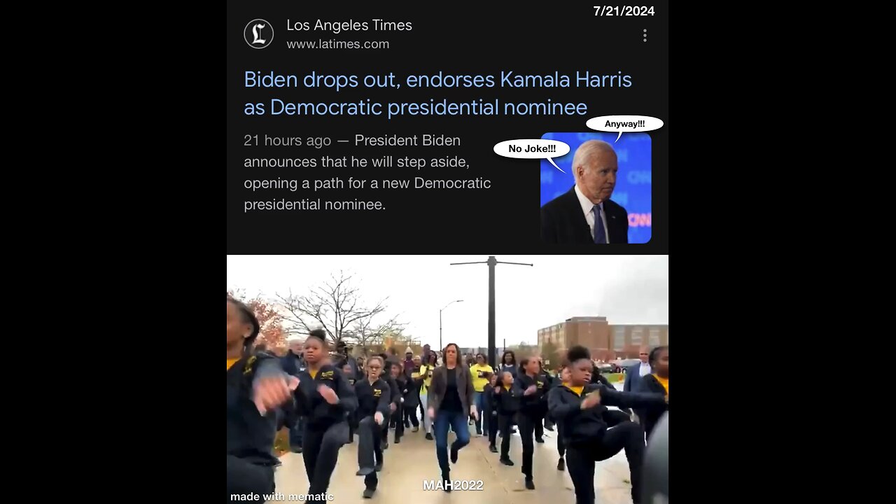 Democrats: “OUR” Democracy!!! Primary elected nominee replaced by unelected nominee!!!