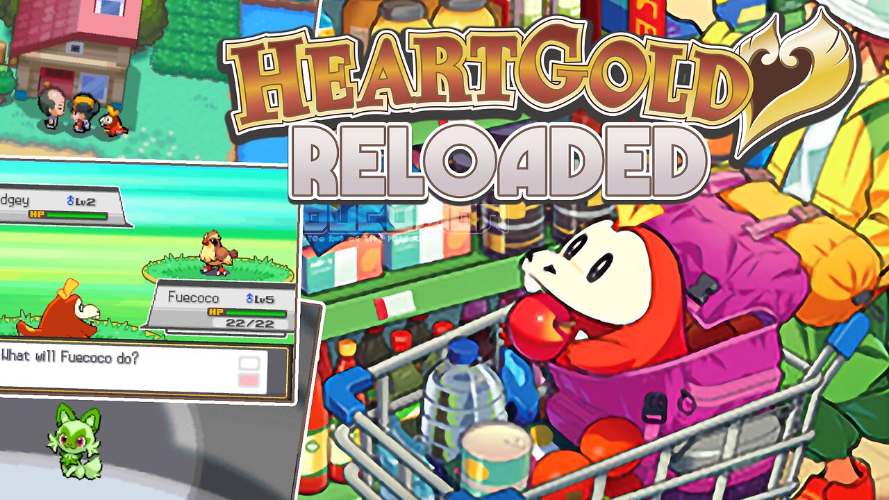 Pokemon Heart Gold Reloaded - NDS ROM Hack has Gen 9, Fuecoco, Sprigatito, and Quaxly