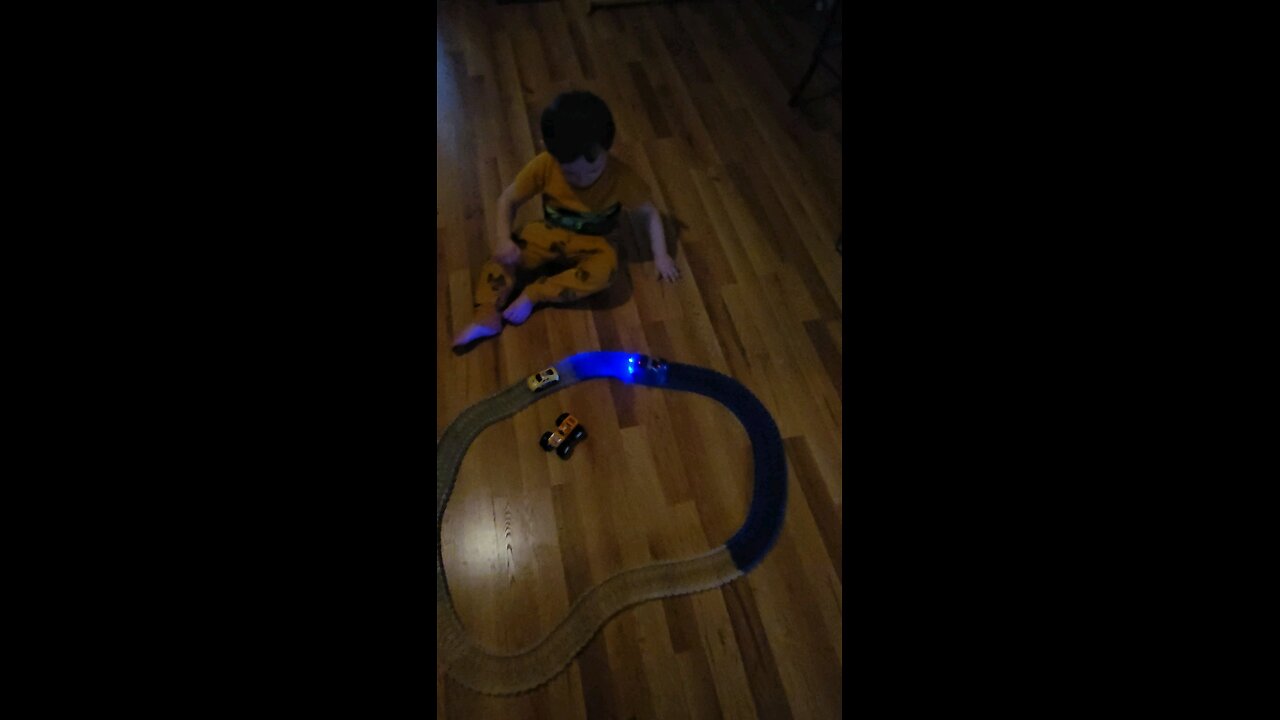 My sons first race track.