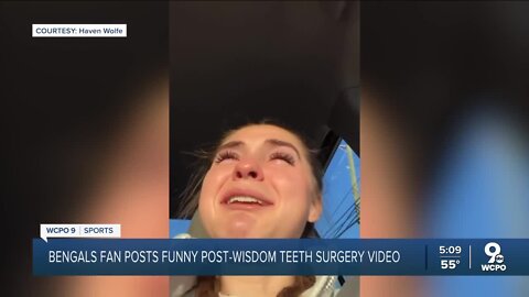 Bengals' fan post-wisdom teeth surgery video goes viral