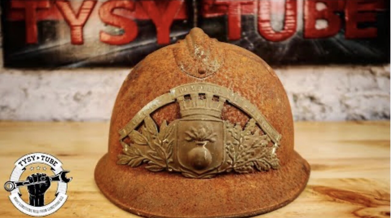 Very Rusted Firefighter Helmet Restoration