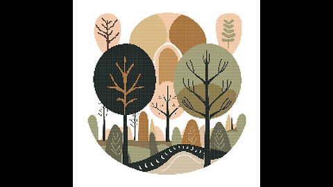 MINIMALISTIC WOODLAND Cross Stitch Pattern by Welovit Cross Stitch | welovit.net | #welovit