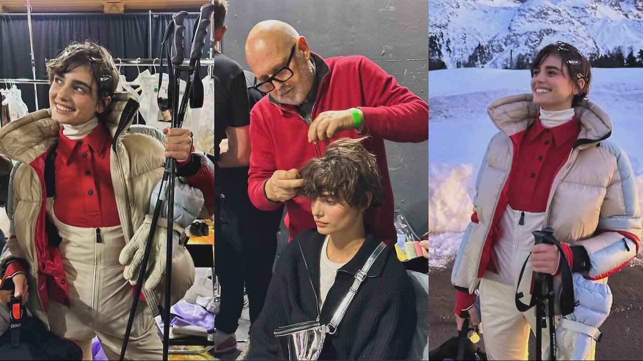 Exclusive Access: Taylor Hill Takes You Behind the Scenes at the Moncler Show in St. Moritz!