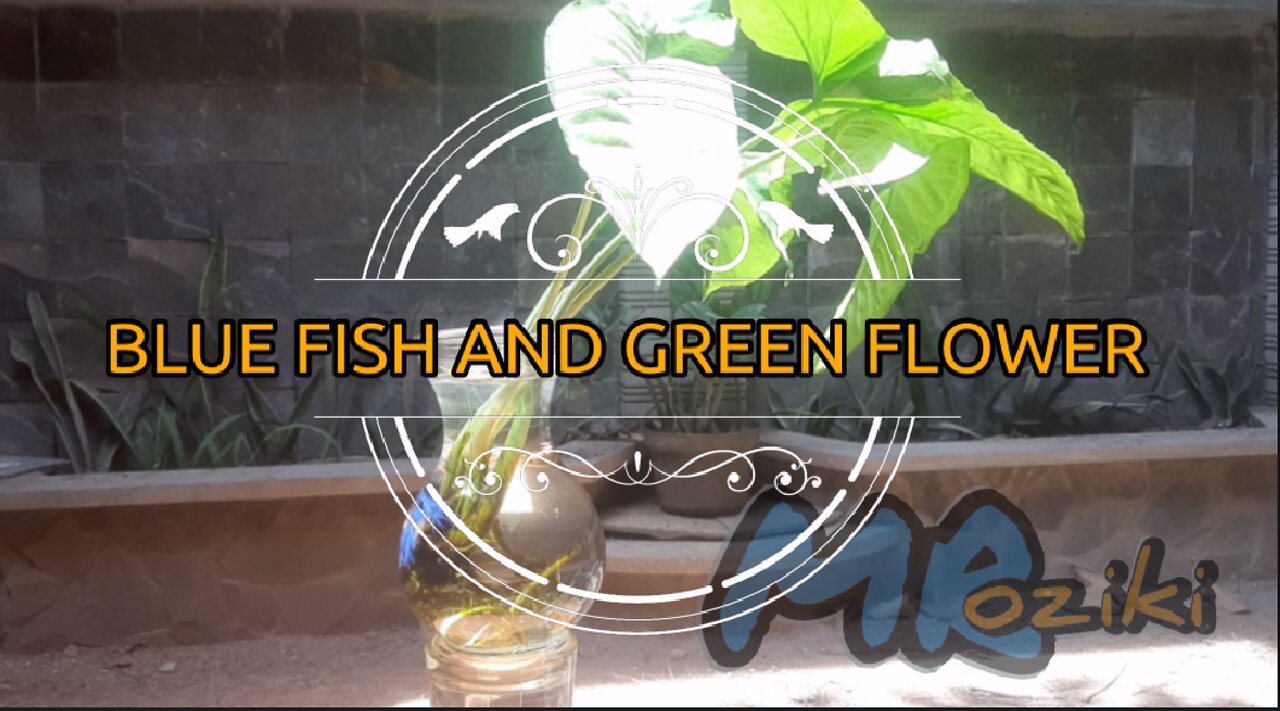 BLUE FISH AND GREEN LEAF