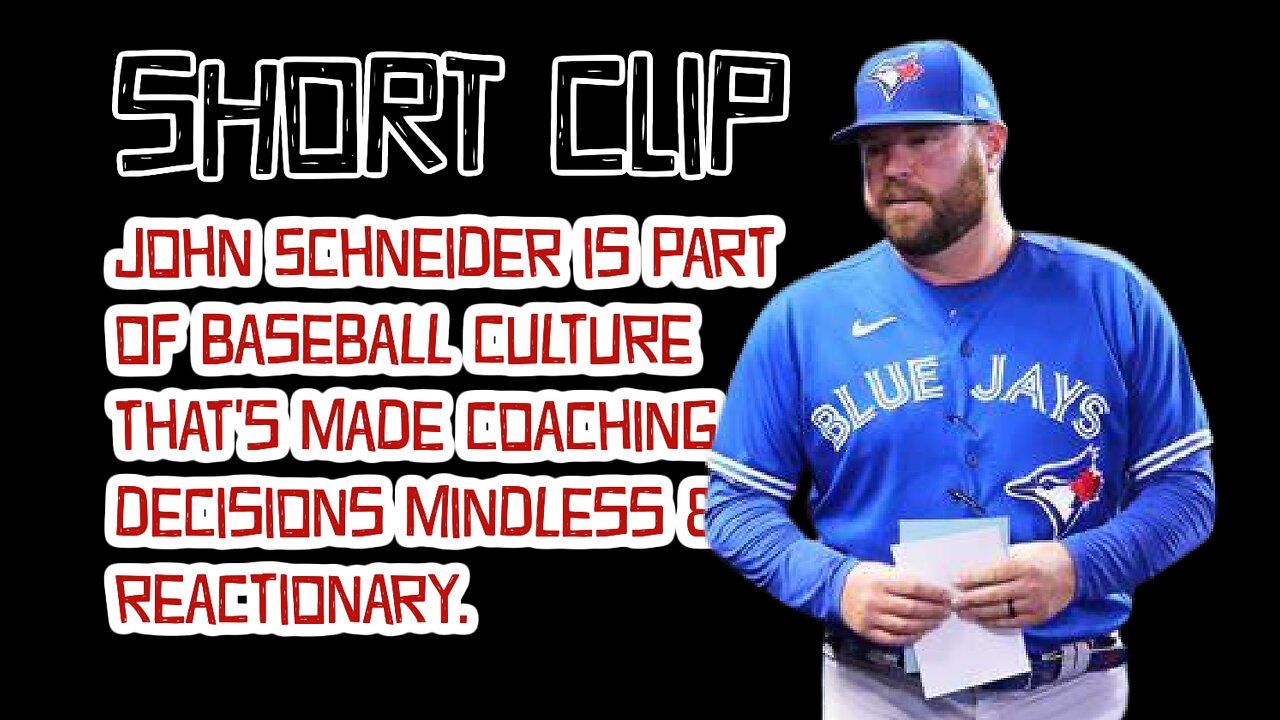 SHORT CLIPS: Coaching decisions in baseball have become mindless & reactionary.