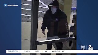 Police looking for man on video leaving fake bomb outside Ellicott City jeweler