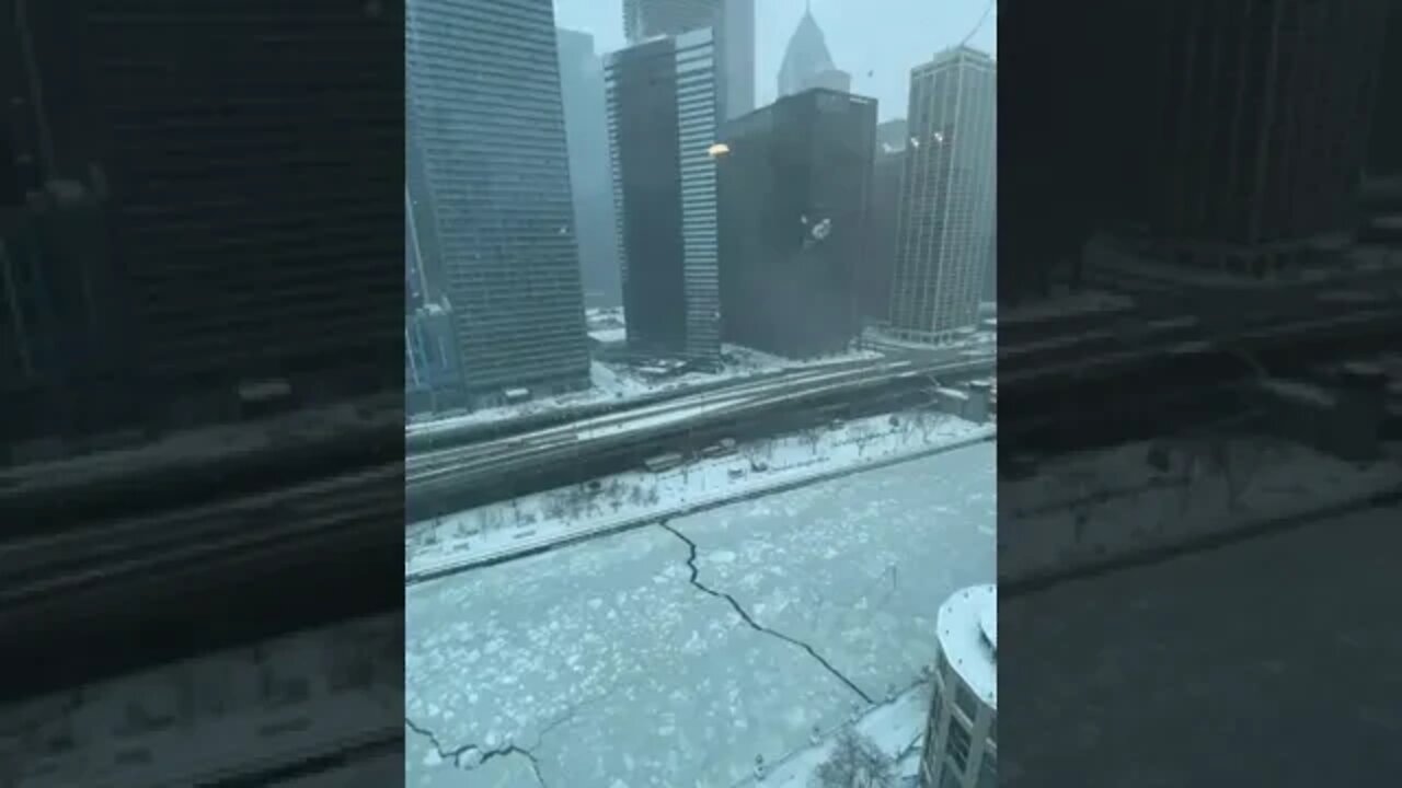 layers of ice drifting by Chicago's wind gusts !