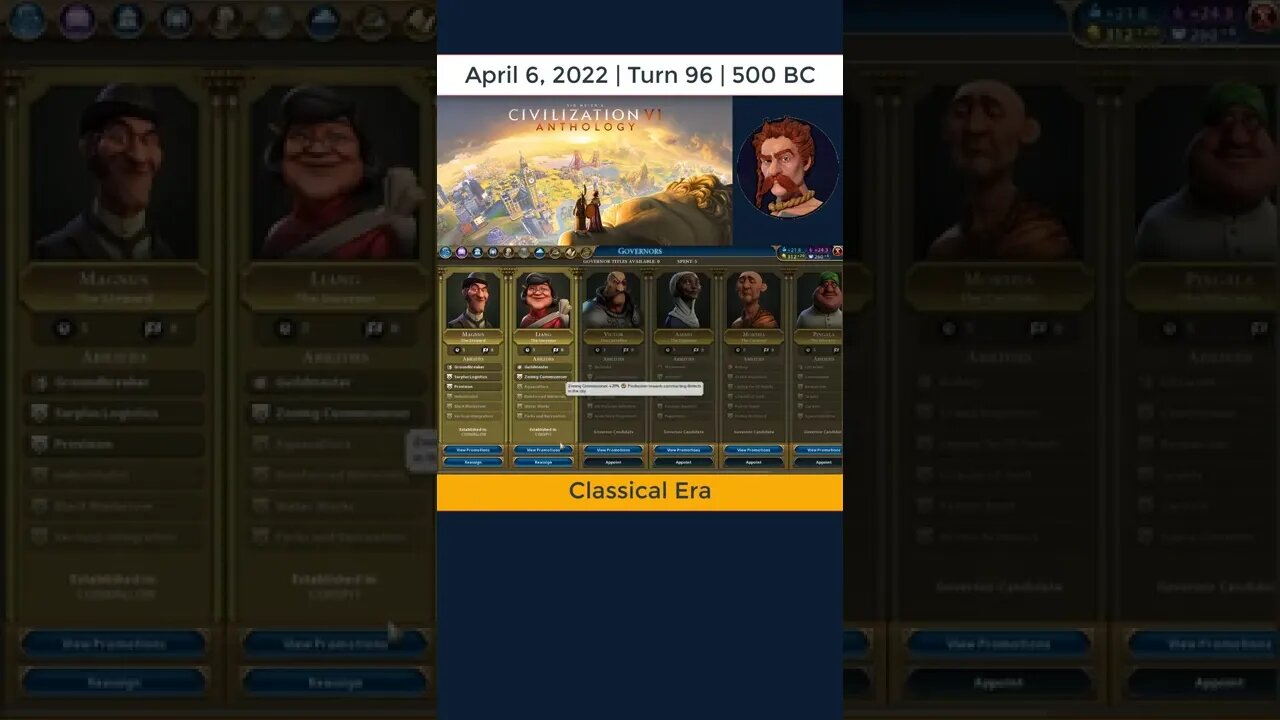 #oneturnadaychallenge #civ6 – Turn 96 - 500 BC! #shorts