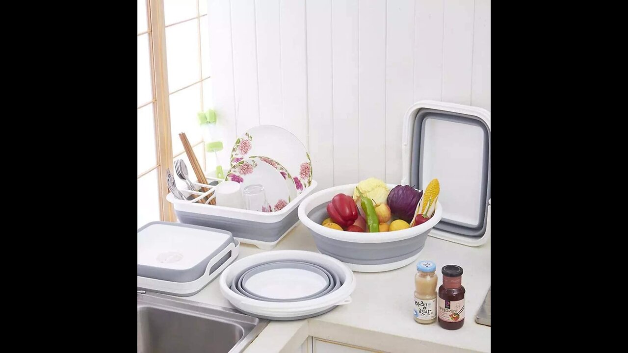 Collapsible Dish Drying Rack Portable Dish Drainer Dinnerware Organizer Kitchen RV Campers Stor...