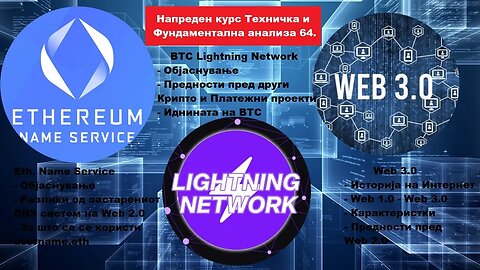 Крипто тех. анализа Напреден курс 64. ENS - username eth, WEB 3.0 и BTC Lightning Network