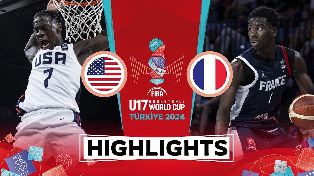 USA 🇺🇸 vs France 🇫🇷 - Highlights - FIBA U17 Basketball World Cup 2024