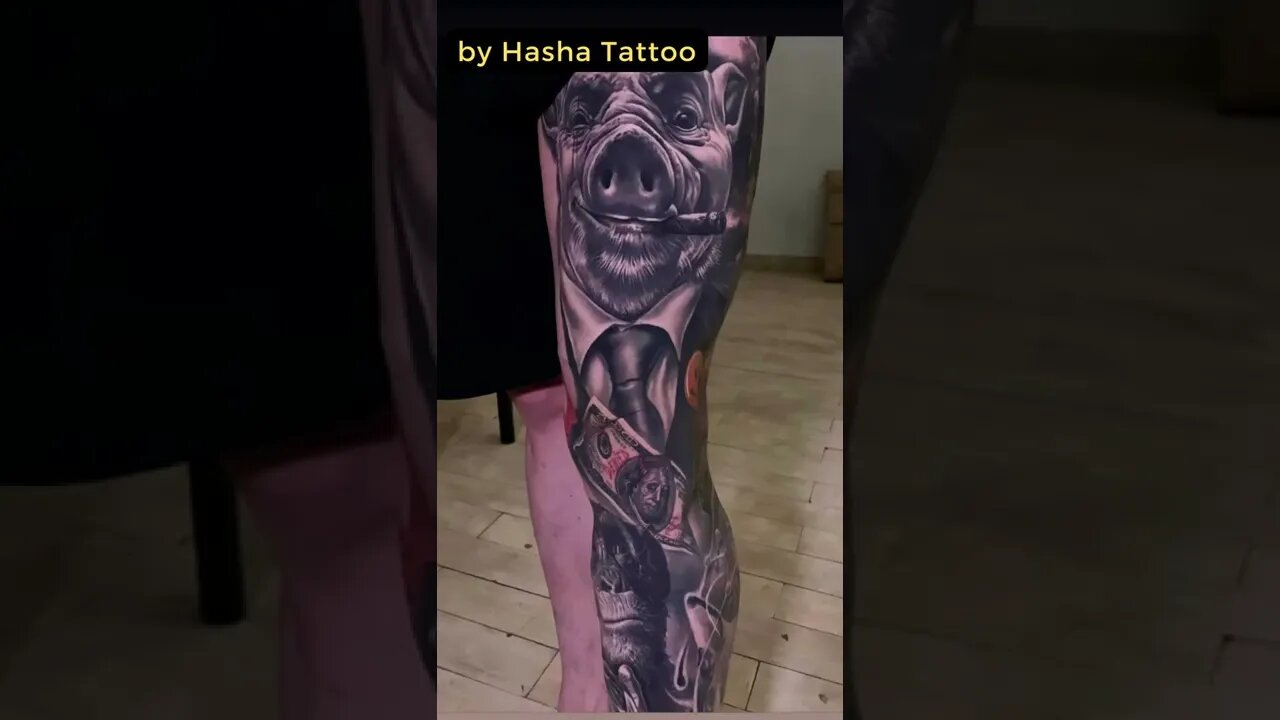 Stunning Work By Hasha Tattoo #shorts #tattoos #inked #youtubeshorts