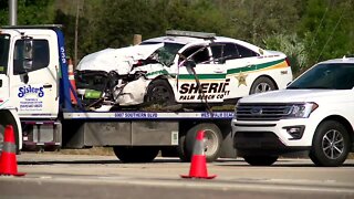 Palm Beach County deputy knocked unconscious in violent 2-vehicle wreck