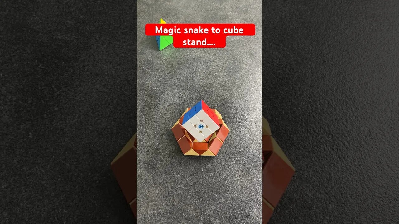 Turning a Magic Snake into a Cube Stand #cubing #cubers #shorts