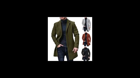 Men’s Solid Color Streetwear Jacket | Stylish Single-Breasted Lapel Coat for Spring & Winter