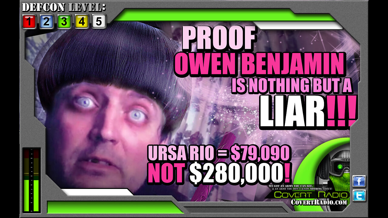 OWEN BENJAMIN TRIES TO BURY TRUTH! URSA RIO=$79,090 - NOT $280,000! OWEN RAISED $200,000 IN ONE DAY!