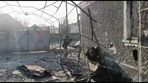 The work of a grenade launcher during battles for Mariupol