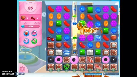 Candy Crush Level 841 Audio Talkthrough, 1 Star 0 Boosters