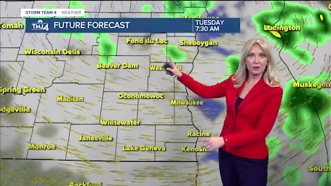 Chance for more rain on Tuesday