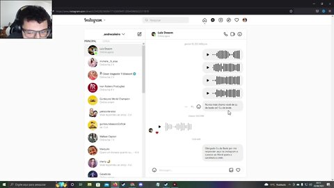 Luiz do Sim me respondeu no direct do instagram kkkkkk