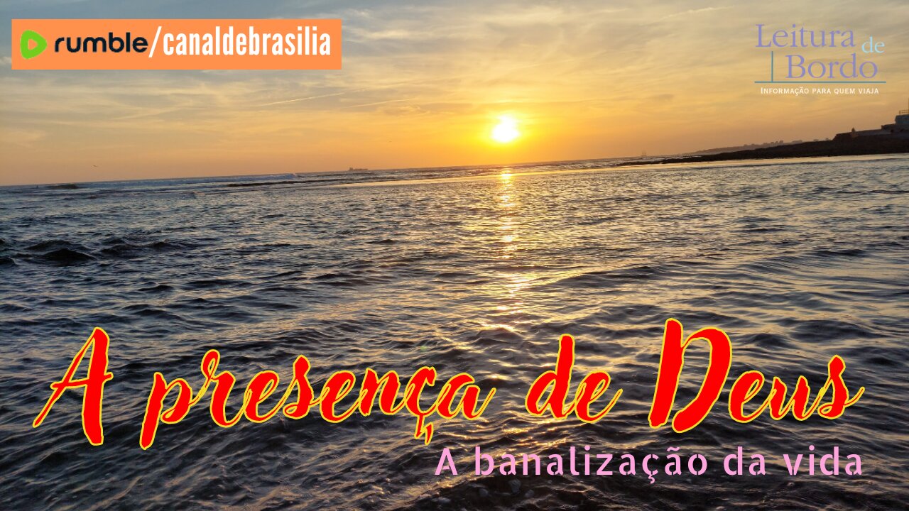 A presença de Deus XCII - A banalização da vida