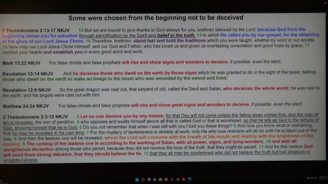 some were chosen from the beginning to not be deceived