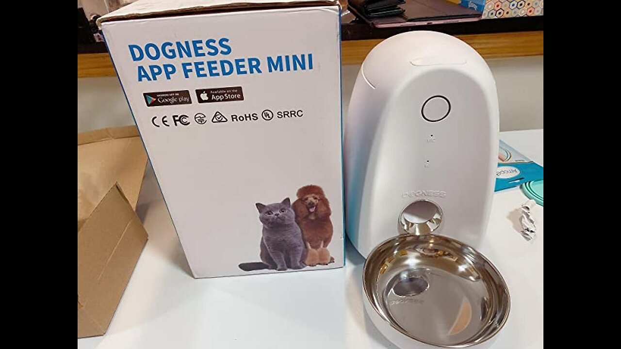 DOGNESS Smart Feed Automatic Cat Feeder, Wi-Fi Enabled Pet Feeder for Cat and Small Dog, Smartp...