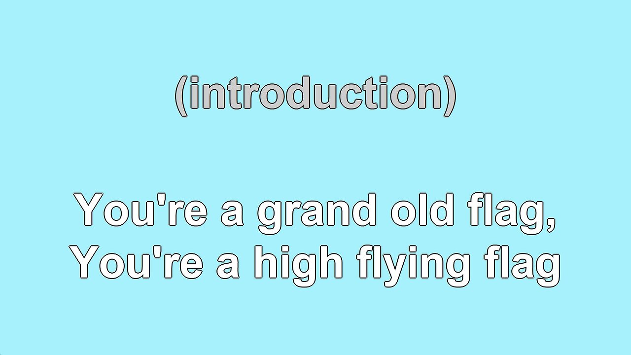 You're A Grand Old Flag (1906) Karaoke