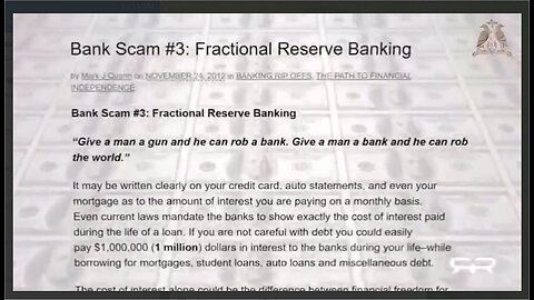 The Big Banks Are Guilty Of Crimes Against Humanity.