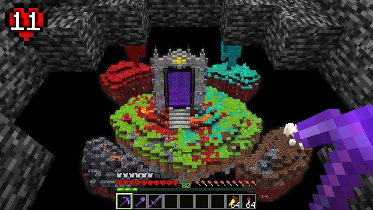 @TheBestCubeHD How I Built a Nether Hub In The Void In Minecraft Hardcore.Part(11)