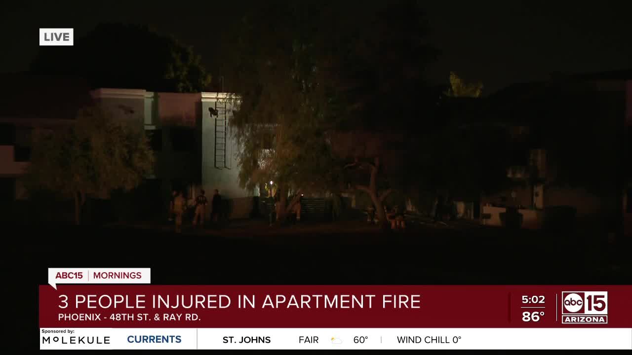 3 hurt after jumping from burning Ahwatukee apartment