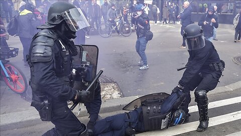 France yesterday the police serving and protecting