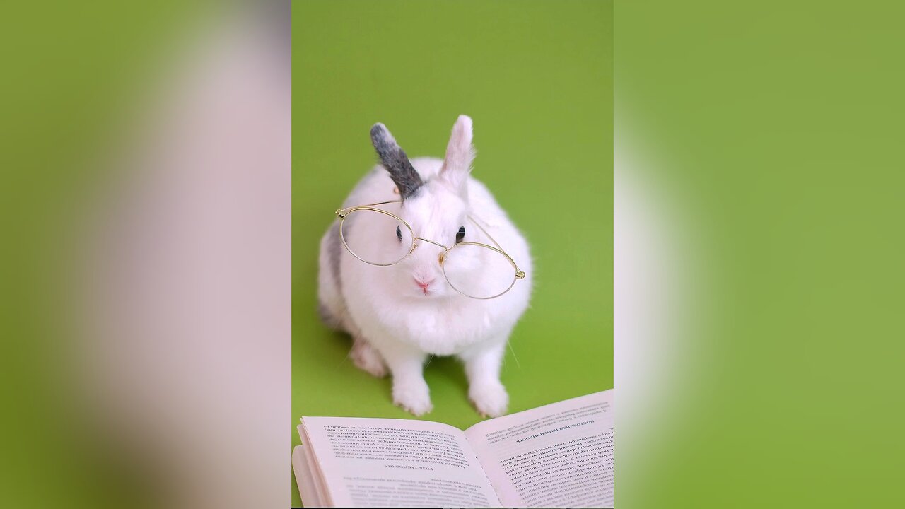 Cute Mr.Rabbit busy Reading a Book!!!!🐰📕🐇