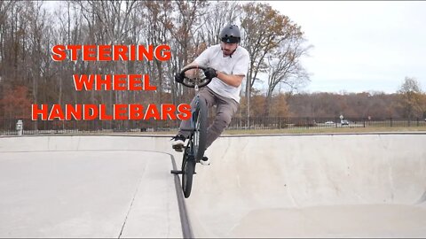 STEERING WHEEL BMX BARS * vs * JOHN!