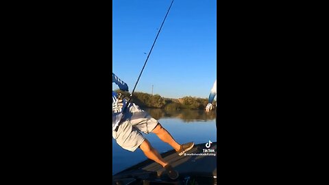 Old man falls off boat