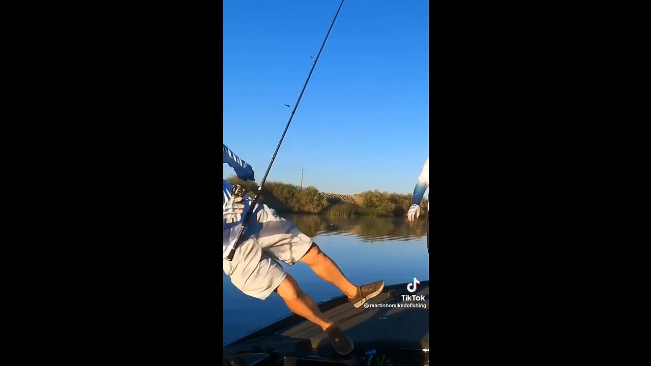 Old man falls off boat