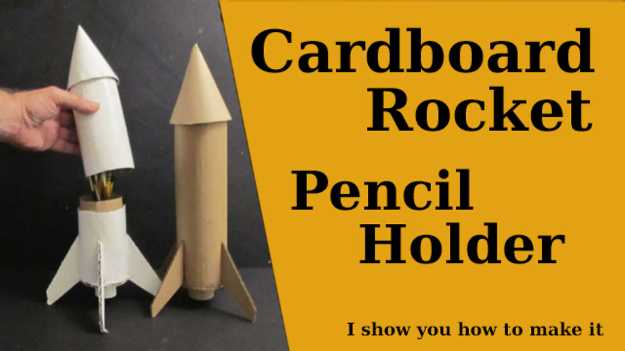 Make a Cardboard Rocket Secret Pencil Holder