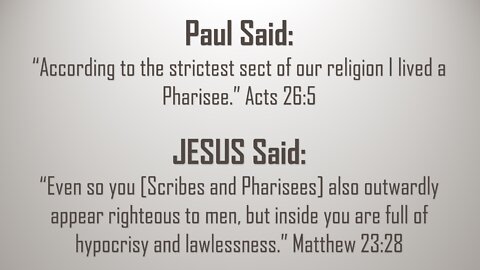 The MESSIAH's Pharisee