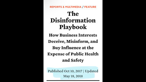 The Disinformation Playbook