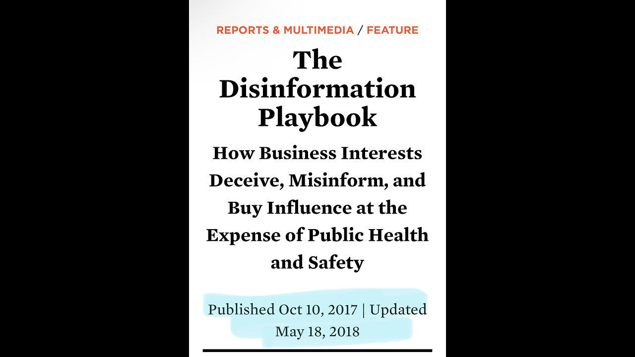 The Disinformation Playbook