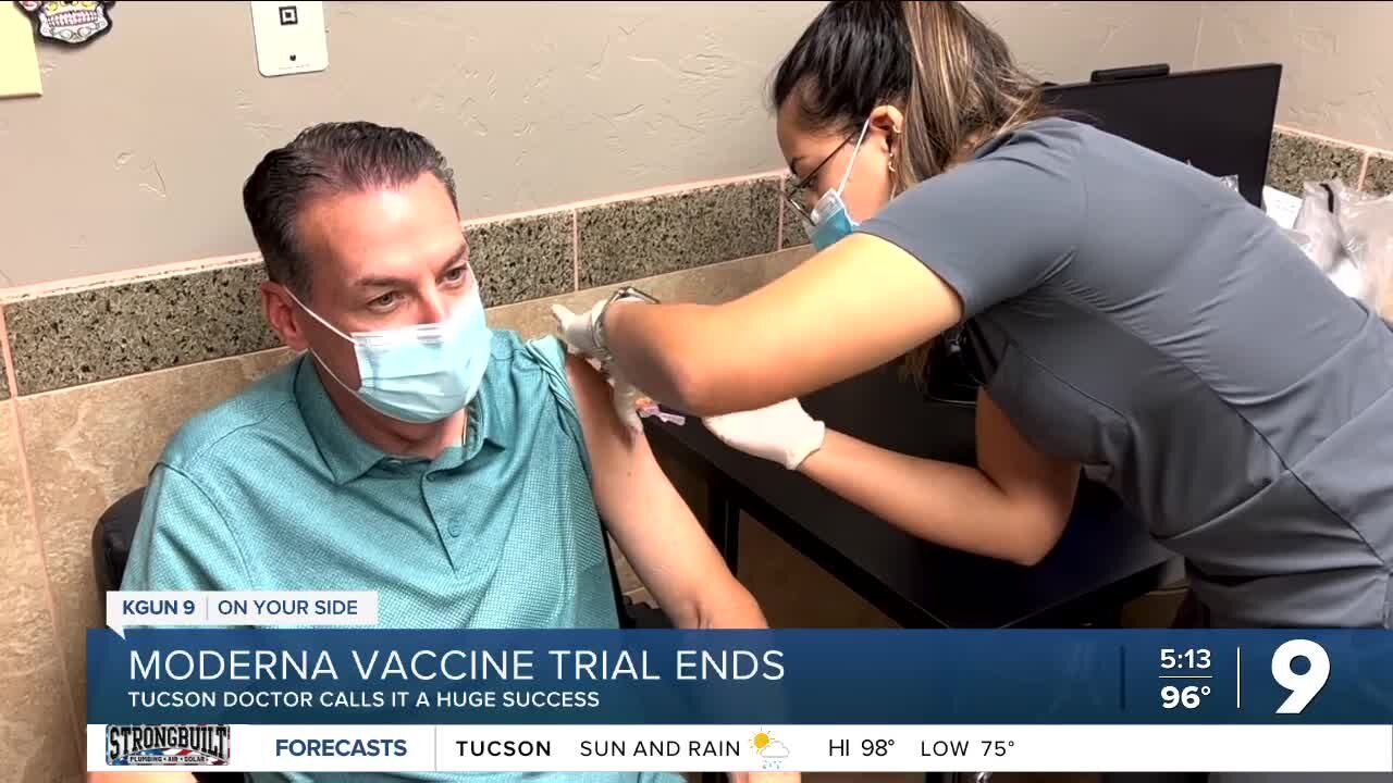 Tucson portion of Moderna vaccine trial deemed 'huge success'