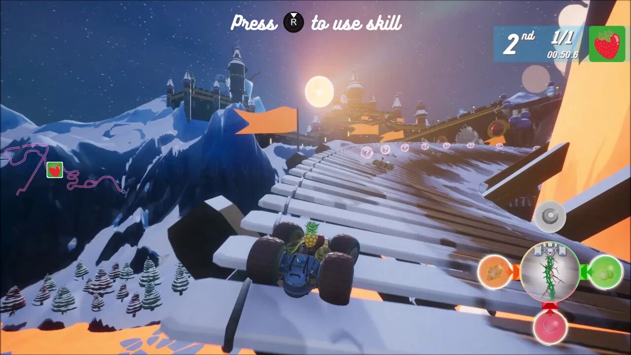 All Star Fruit Racing - Winter Kingdom - Frozen Castle - Single Race - Let's Drive