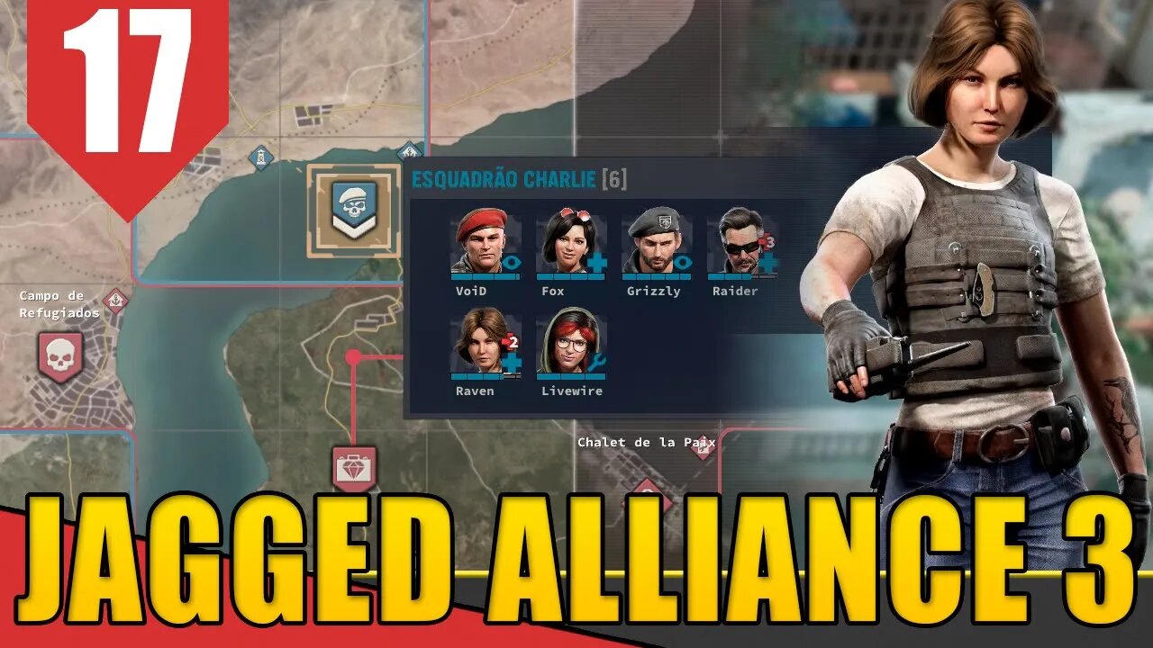 Cortando o MEIO DO MAPA - Jagged Alliance 3 #17 [Gameplay PT-BR]